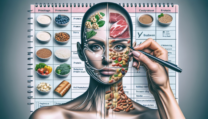 A person planning meals with a variety of protein sources and fibre-rich foods to ensure balanced protein intake.