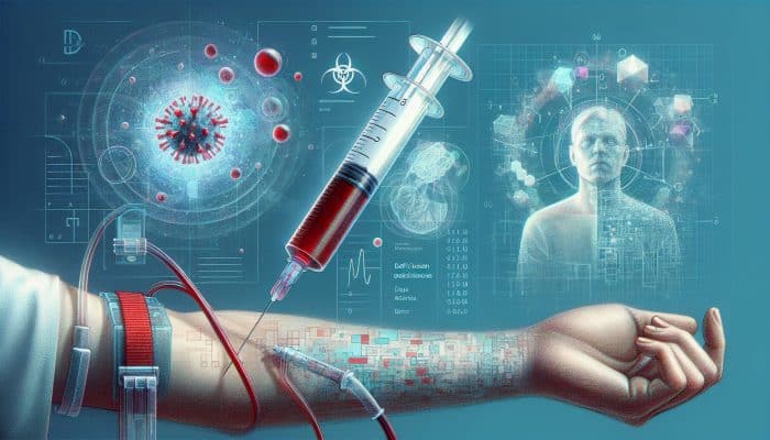 Vitamin B12 Blood Test in Worthing: Illustration of vitamin B12 blood test diagnosing deficiency, anemia, and neurological disorders.