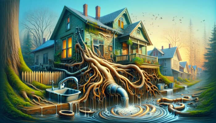 South Vancouver neighborhood with tree roots infiltrating old pipes and kitchen sinks clogged with grease.