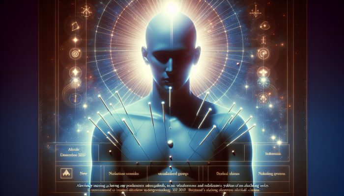 A serene individual receiving acupuncture, symbolising relief from alcohol cravings and holistic recovery.